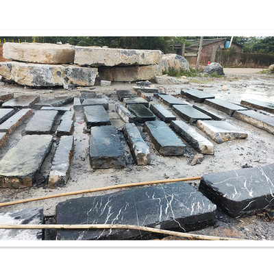 黑山石踏步石制作景觀石廠家批發(fā) 公園鋪地石裝飾石造景